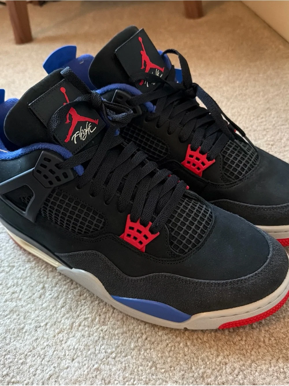 Nike Air Jordan 4 Rare Air Men’s Sneakers - Black/Red/Blue